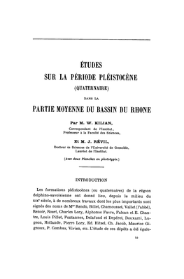 Études Sur M Période Pléistocène Partie Moyenne