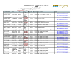 Cambridgeshire Road Works & Events