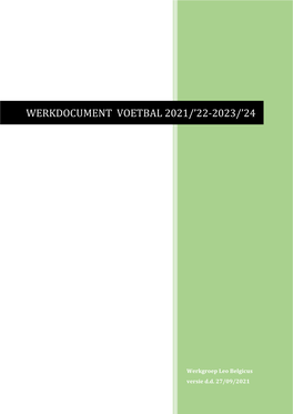 Werkdocument Voetbal 2021/’22-2023/’24