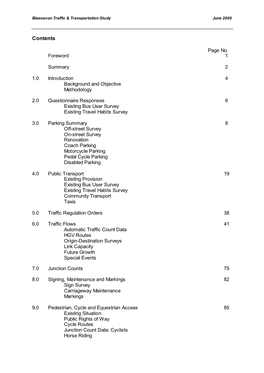 Blaenavon Traffic and Transport Study 2006