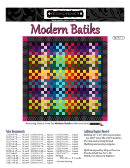 Modern Batiks Quilt