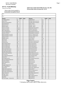 2020 Scrip Order Form