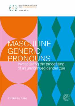 Masculine Generic Pronouns THERESA REDL SERIES