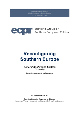 Reconfiguring Southern Europe