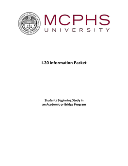I-20 Information Packet