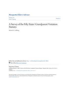 A Survey of the Fifty States' Grandparent Visitation Statutes Michael K