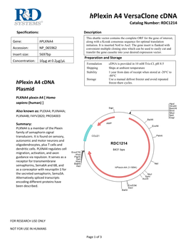 Prdc Cdna Insert Product Line