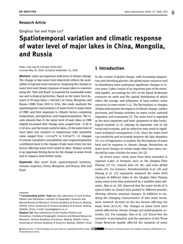 Spatiotemporal Variation and Climatic Response of Water Level of Major Lakes in China, Mongolia, and Russia
