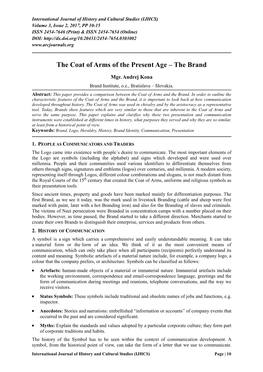 The Coat of Arms of the Present Age – the Brand