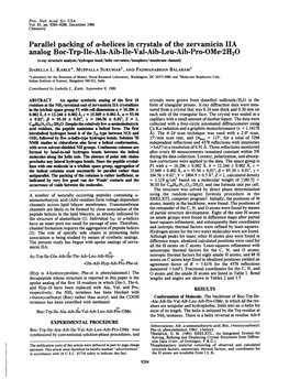 Analog Boc-Trp-Ile-Ala-Aib-Ile-Val-Aib-Leu-Aib-Pro-Ome 2H20 (X-Ray Structure Analysis/Hydrogen Bond/Helix Curvature/Ionophore/Membrane Channel) ISABELLA L