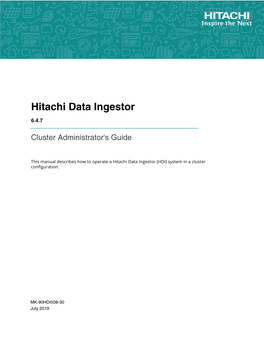 Hitachi Data Ingestor