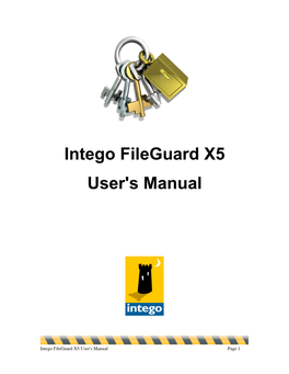 Intego Fileguard X5 User's Manual Page 1