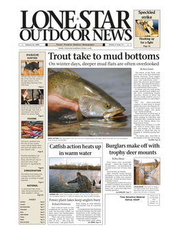 Trout Take to Mud Bottoms on Winter Days, Deeper Mud Flats Are Often Overlooked