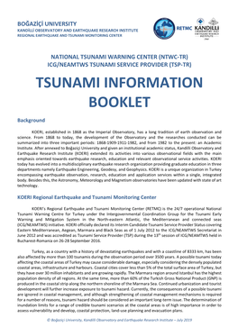 Tsunami Information Booklet