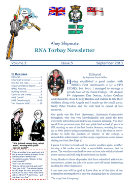 Ahoy Shipmate RNA Torbay Newsletter