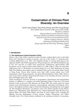 Conservation of Chinese Plant Diversity: an Overview