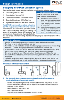 Designing Your Dust Collection System Design Information