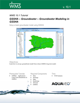 Groundwater Modeling in GSSHA Setup a Basic Groundwater Model Using GSSHA