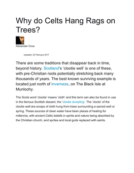 Why Do Celts Hang Rags on Trees?