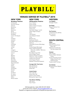 2015 Playbill Venues