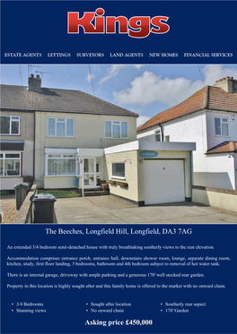 The Beeches, Longfield Hill, Longfield, DA3 7AG Asking Price £450,000