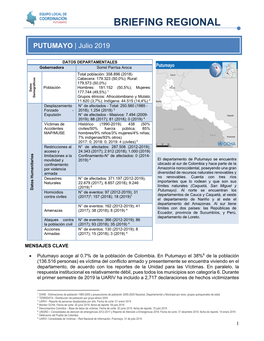 PUTUMAYO | Julio 2019 Brie