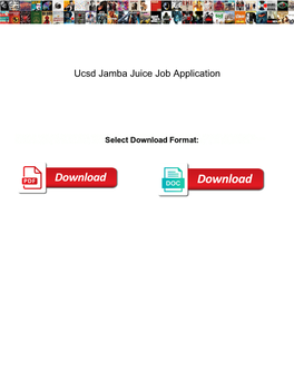 Ucsd Jamba Juice Job Application