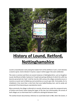 History of Lound, Retford, Nottinghamshire