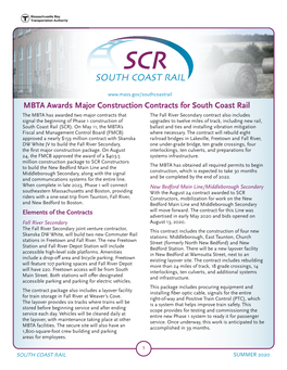 MBTA Awards Major Construction Contracts for South Coast Rail