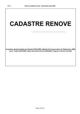 Cadastre Renove