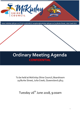 Ordinary Meeting Agenda