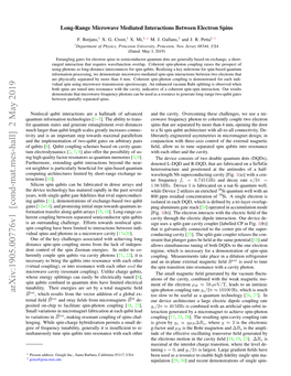 Arxiv:1905.00776V1 [Cond-Mat.Mes-Hall] 2 May 2019