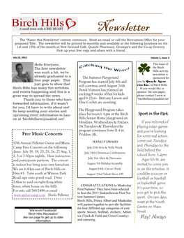 Newsletter the “Name This Newsletter’ Contest Continues