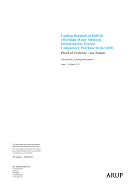 London Borough of Enfield (Meridian Water Strategic Infrastructure Works) Compulsory Purchase Order 2020 Proof of Evidence - Joe Nunan