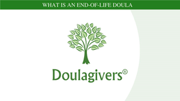 What Is a Doulagiver/End of Life Doula