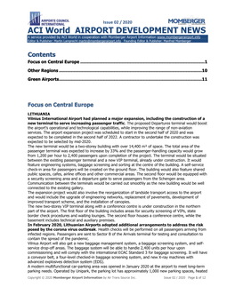 ACI World AIRPORT DEVELOPMENT NEWS