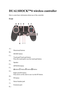 DUALSHOCK™4 Wireless Controller