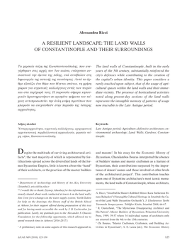 The Land Walls of Constantinople and Their Surroundings