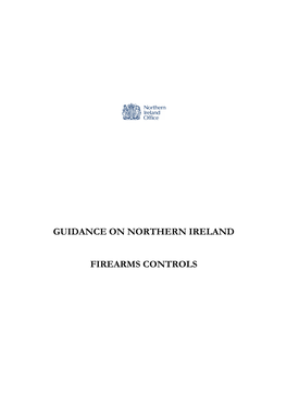 Guidance on Northern Ireland Firearms Controls
