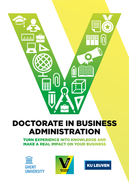 Doctorate in Business Administration Turn Experience Into Knowledge and Make a Real Impact on Your Business Live