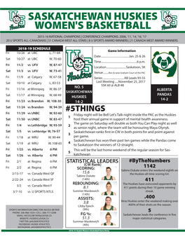 Saskatchewan Huskies Women's Basketball