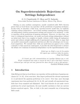 On Superdeterministic Rejections of Settings Independence