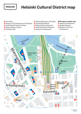 Helsinki Cultural District Map Eitni Miehrenna M