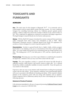 Toxicants and Fumigants