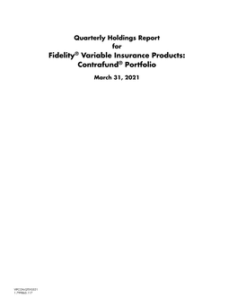 Fidelity® Variable Insurance Products: Contrafund® Portfolio