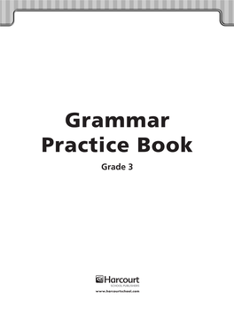 Grammar Practice Book Grade 3