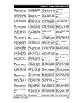 Chronology of Professional Football