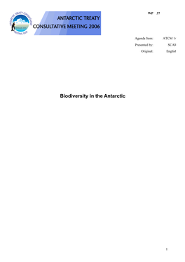 Biodiversity in the Antarctic