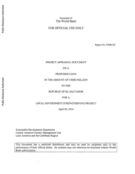 World Bank Document