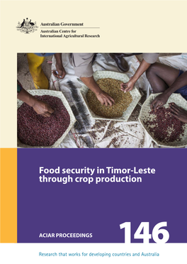 Food Security in Timor-Leste Through Crop Production